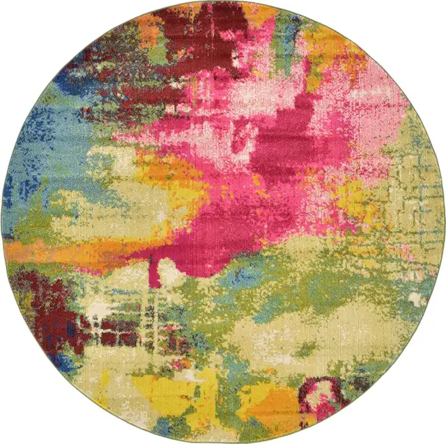 NEW Unique Loom Multi 245X245cm Estrella Round Rug in Rugs, Carpets & Runners in Markham / York Region - Image 5