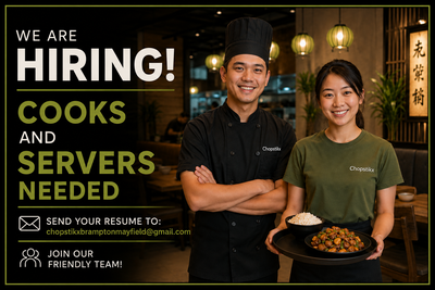 Need Cooks and Servers for Hakka Restaurant, View more