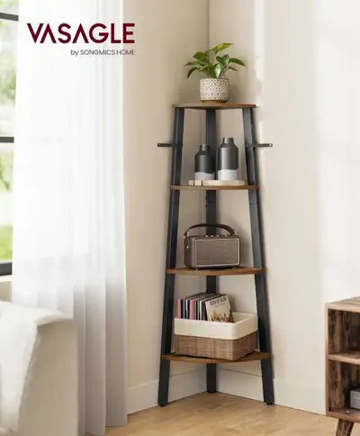 VASAGLE Corner Shelf Stand, 4-Tier , View more