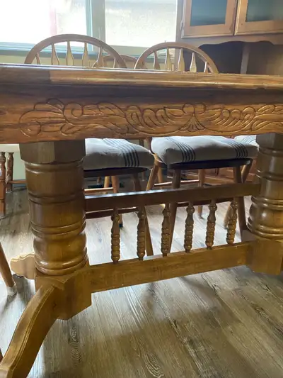 Large Solid Wood Dining room table with 8 chairs, View more