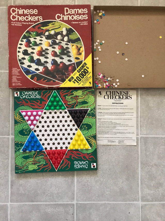 Complete 1987 Chinese checkers board game $10 kids games in Toys & Games in Kitchener / Waterloo - Image 3