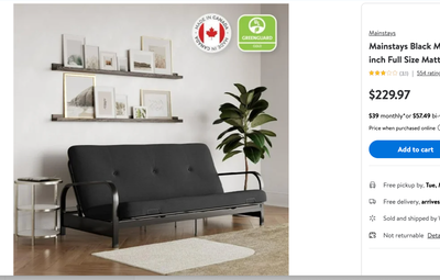 Mainstays Sofa Bed Futon, View more