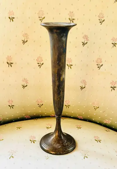 Vintage Silverplate Bud Vase, View more