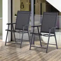  2-Piece Folding Dining Chair Set 