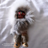 Little Baby Big Mukluks. Vintage Inuit Trade Doll.