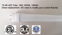 LED T8 Tube 18W 48" 4 ft direct Fluorescent replacement retrofit