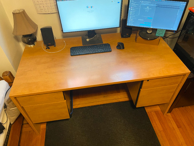 Large Wooden Desk (SOLD) in Desks in Hamilton