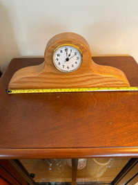 Solid oak table clock