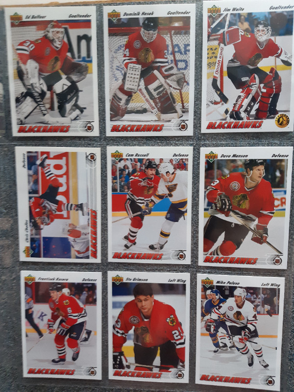 Carte de hockey Blackhawks de Chicago Upper Deck 1991-1992 dans Art et objets de collection  à Lévis - Image 2