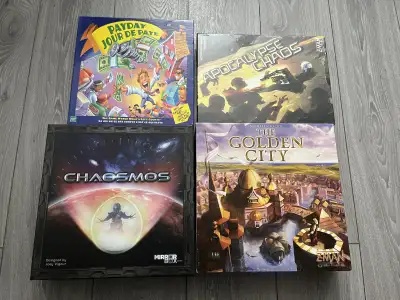 Great board games incl Chaosmos, View more