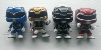 4 Mighty Morphin Power Rangers Funko Pops (Loose) - 3 Vaulted