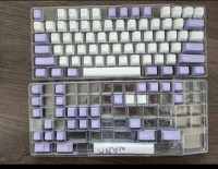 White and Purple PBT Keycaps