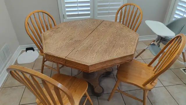 TABLE ONLY Kitchen breakfast table solid heavy wood in Dining Tables & Sets in Markham / York Region - Image 2