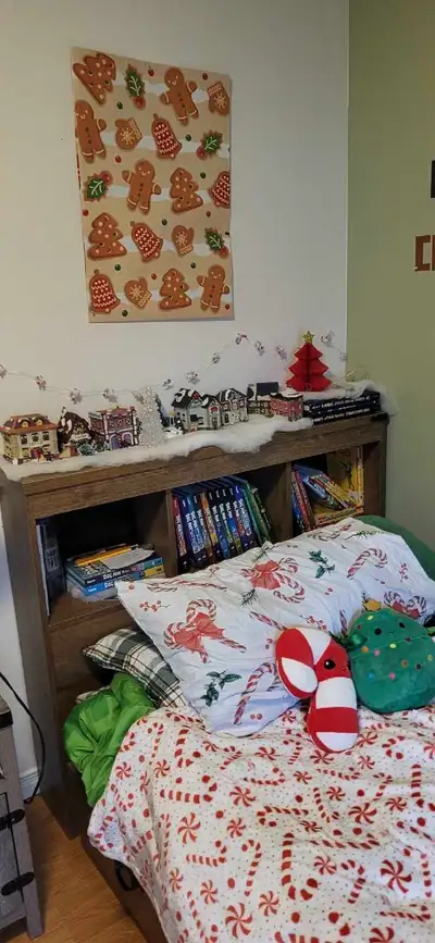 twin bed frame with headboard book case, View more