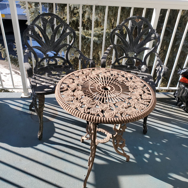 Cast iron chairs and table in Other in Edmonton
