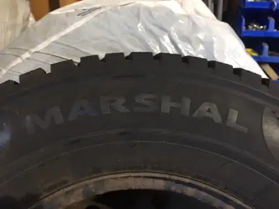 4 SUV Snow Tires on Black Rims; Marshal tires (Kumbo subsidiary), 245-70-R16 ICE, bought and install...