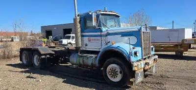 1973 Kenworth W924 Longframe. Detroit 6v71. 13 speed trans. Not running. Good bones for a project.