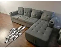 New 4 seater sectional sofa linen fabric C.O.D