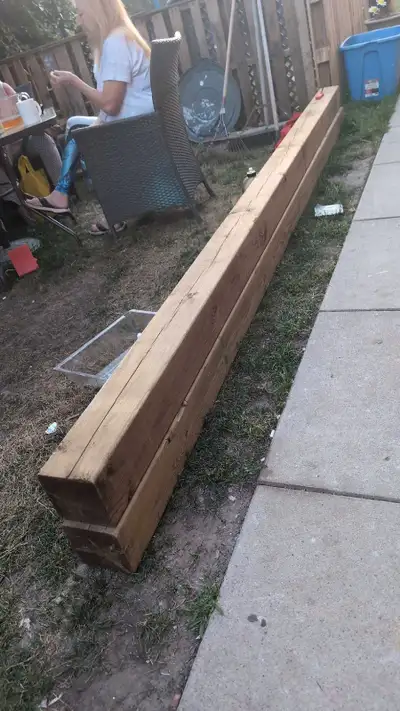 2.peaces of 12' 6×6 pressure treated lumber , View more