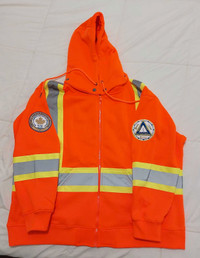 Hi Vis Safety Work Hoodie Jacket XL