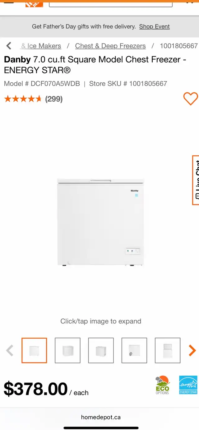 NEW Danby Chest Freezer (MANUAL DEFROST) 7.0 Cu.Ft in Freezers in London - Image 10