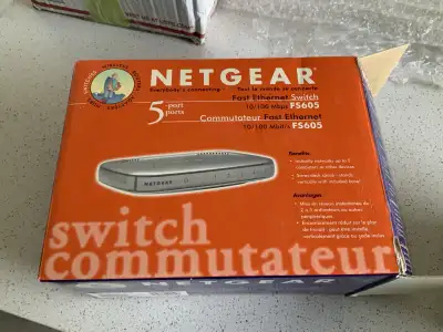 Netgear FS605 - 5 Port 10/100 Fast Ethernet Unmanaged Switch, View more
