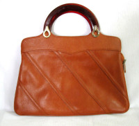 SAC A MAIN EN CUIR VINTAGE LEATHER PURSE