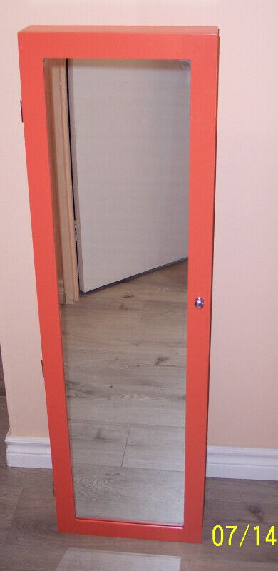 Beautiful Coral Color Makeup & Jewelry Armoire for Sale $100 | Storage ...
