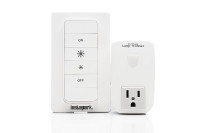 Wireless Remote Electronics Plug-In Lamp Dimmer with Wall Mount