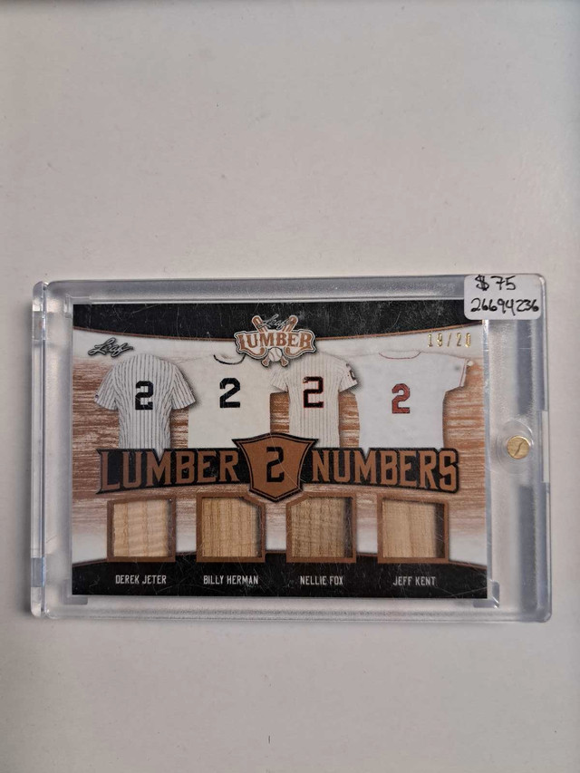 LUMBER 2 NUMBERS BASEBALL CARD (26694236) in Arts & Collectibles in Calgary