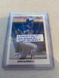 John Olerud Toronto Blue Jays 1990 Leaf # 237 Rookie Card