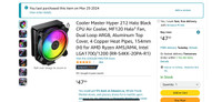 Cooler Master Hyper 212 Halo Black CPU Air Cooler, MF120 Halo² F