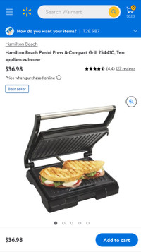 New - Sandwich and panini griller