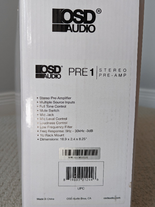 ODS Audio PRE-1 Professional Preamplifier in Stereo Systems & Home Theatre in Ottawa - Image 2