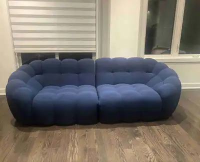blue sectional couch, View more