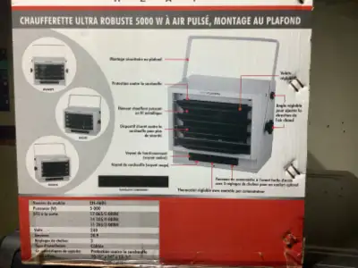 Chaufferette 5,000 watts digital de plafond 200$, View more