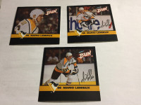 3 1992/93 CLARK BUN NHL HOCKEY CARDS MARIO LEMIEUX