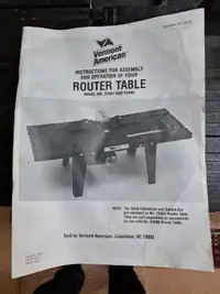 Vermont American Router Table