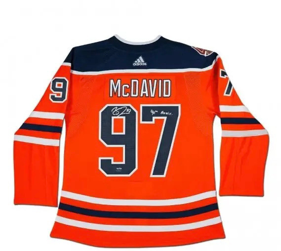 Connor Mcdavid Signed 40th Anniversary Adidas Jersey in Arts & Collectibles in Oshawa / Durham Region