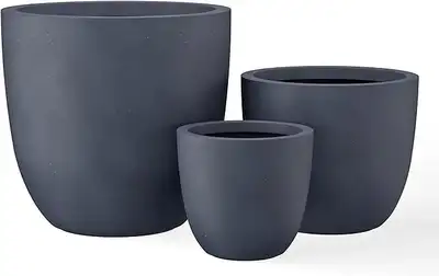 Dia Concrete Round Planters (Set of 3), View more