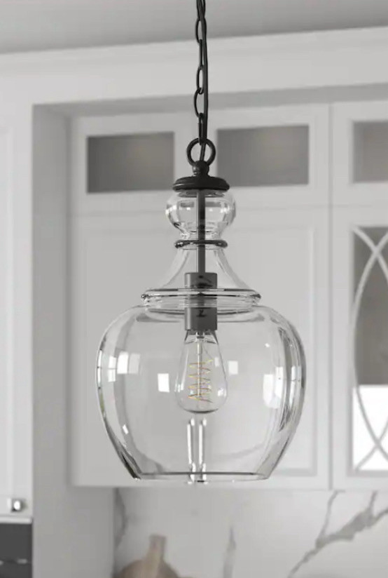 Clear Glass Pendant Globe Light - Brand New in Indoor Lighting & Fans in Mississauga / Peel Region