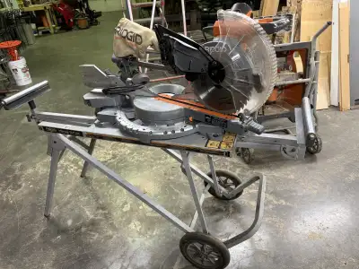 Rigid 12” Sliding Dual Bevel Compound Mitre Saw with Heavy Duty, View more