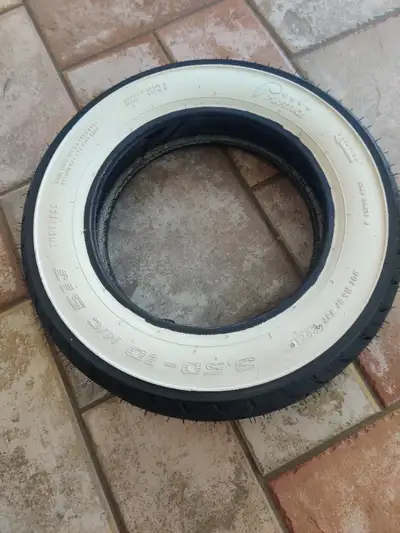 New Prima 3.50-10 white wall tire