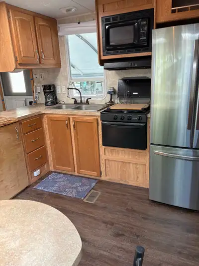 40’ Park Model camper on seasonal site at Rubber Ducky Resort, between Warren and Stonewall Features...