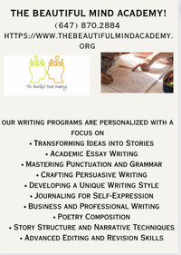 The Beautiful Mind Academy | Mastering Writing Online| Tutoring