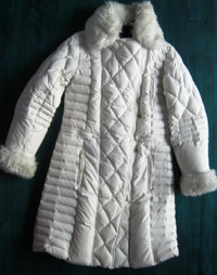 Manteau blanc en duvet pour femme
