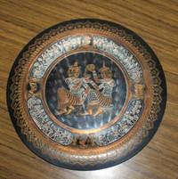 Ancient Egyptian Ritual scene Redcopper decoration hanging plate