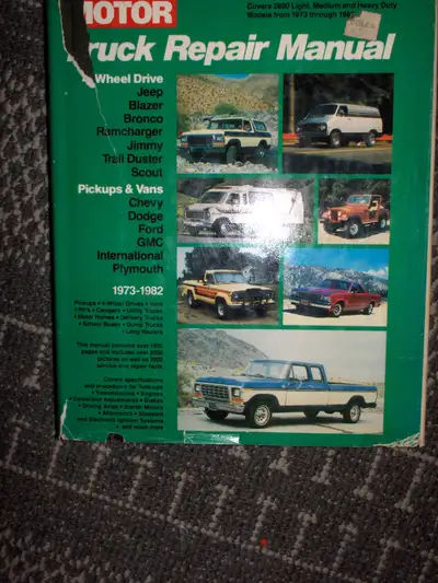 MOTOR Truck Repair Manual With Dust Cover 1973 - 1982, View more
