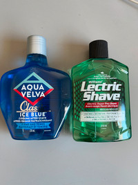 Aqua Velva after shave / Lectric Shave pre-shave lotions