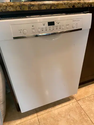 White Bosch Dishwasher for sale. Please see photo for the make and model number.